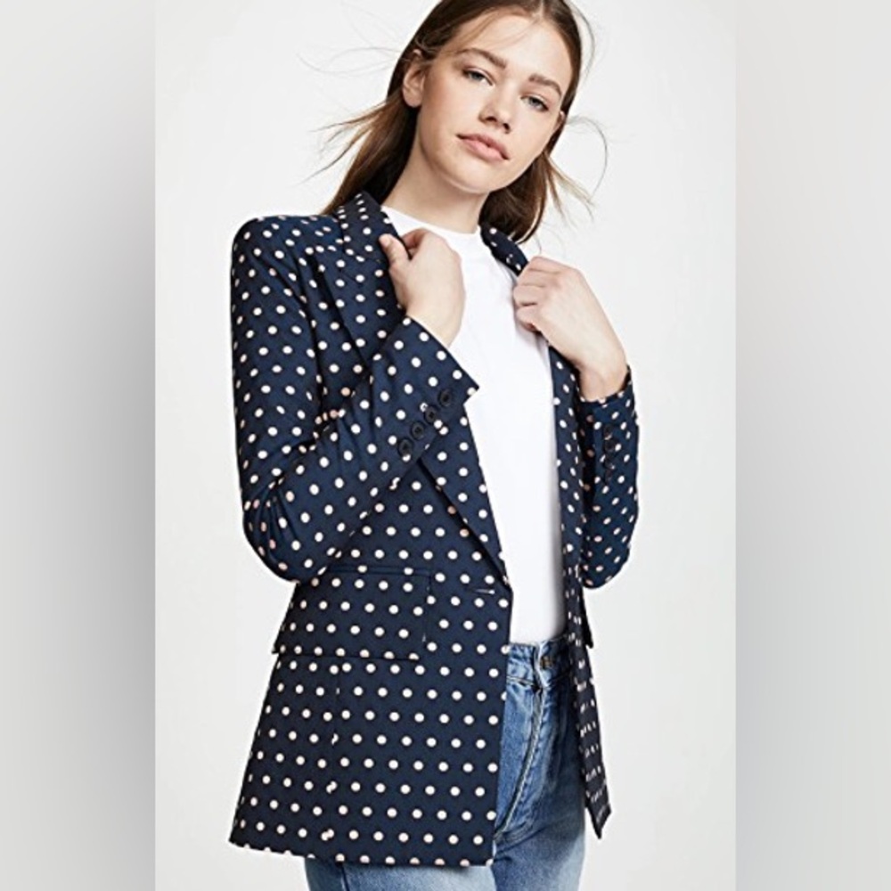 Smythe Navy Polka Dot Blazer - Picture 2 of 5